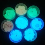 colored glow pebble