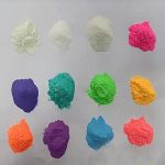 colorful glow pigment in day