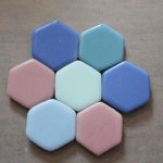 Luminous hexagonal wall tile